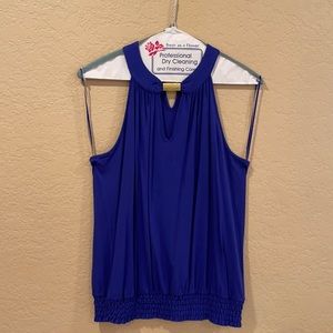 Sleeveless Top with Keyhole Front
